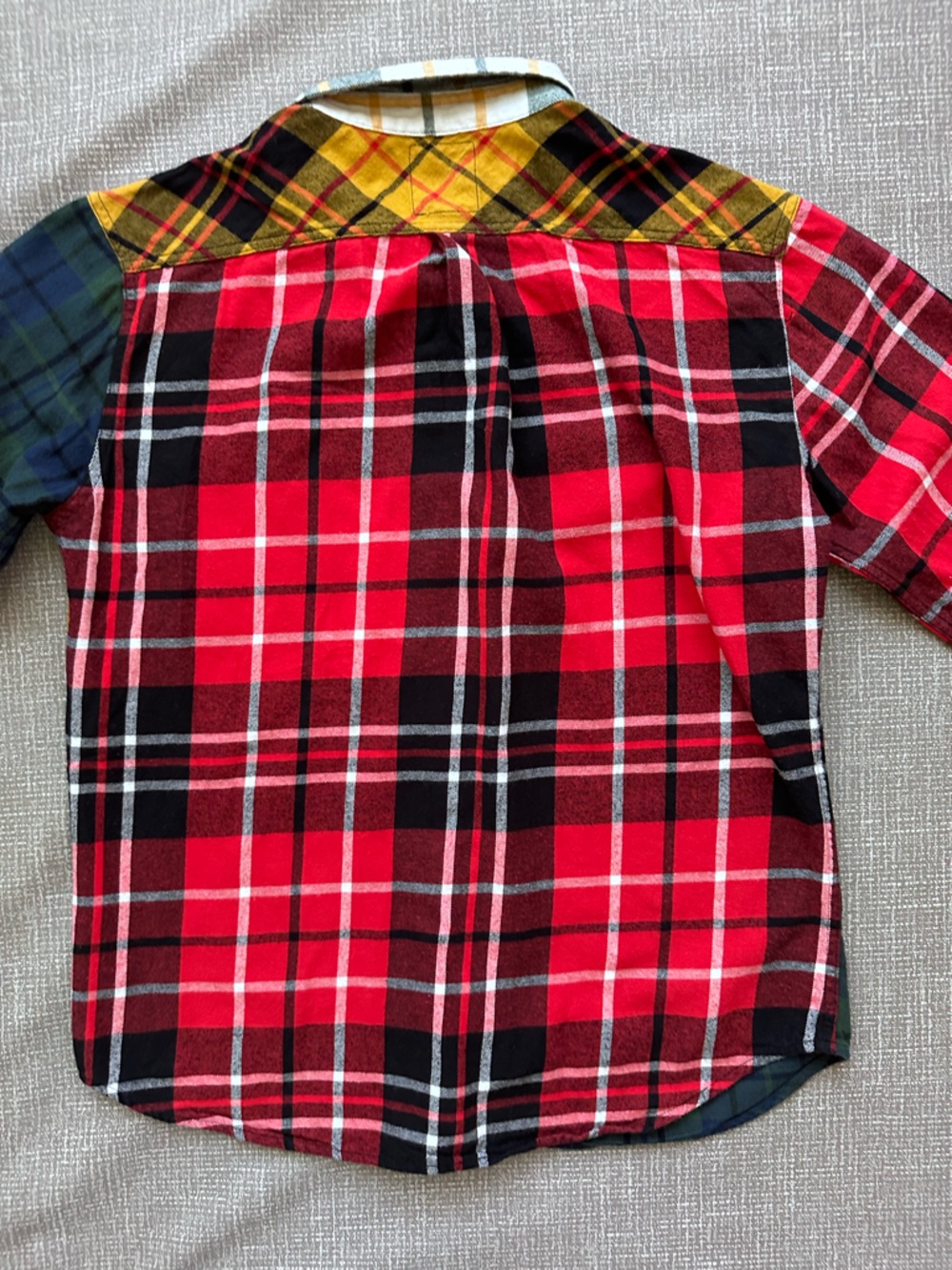 Levi’s Men’s Patchwork Plaid Button-Down Shirt Size Medium - Picture 4 of 11
